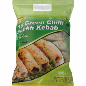 Crown green chilli chicken kebabs 900g